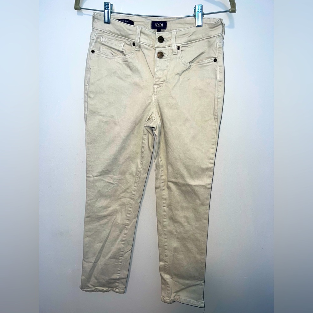 NYDJ Sheri Slim double button Jeans.